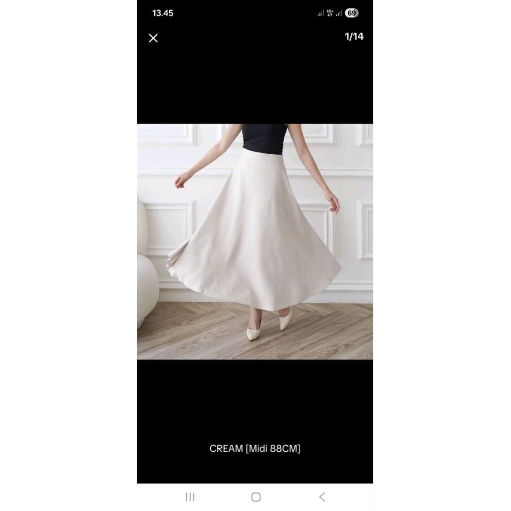 rok fuji severli midi cream