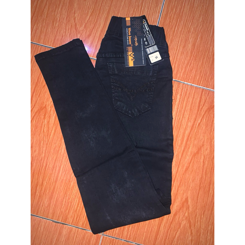 Celana Jeans Vivo Wanita Warna Hitam Size 30