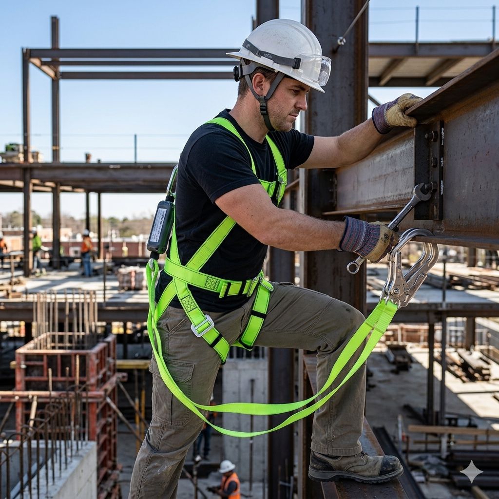 GOSAVE Full Body Harness Pithon Double Big Hook Absorber GOSAVE