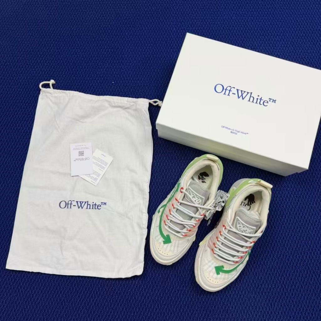 OFF-WHITE Odsy 1000 Sepatu ayah, sol tebal, sepatu kasual pasangan yang lebih tingg Sepatu kets pria