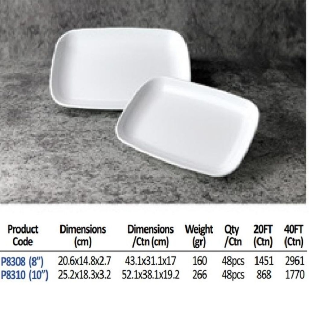 Piring Kotak Dalam Horeka P8310 Melamin Golden Dragon