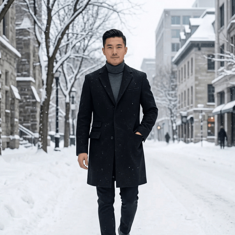 Baju Jaket Neil Barrett Double Pocket Trench Coat Wool Pakaian Formal Jas Pria Luxury Original Asli