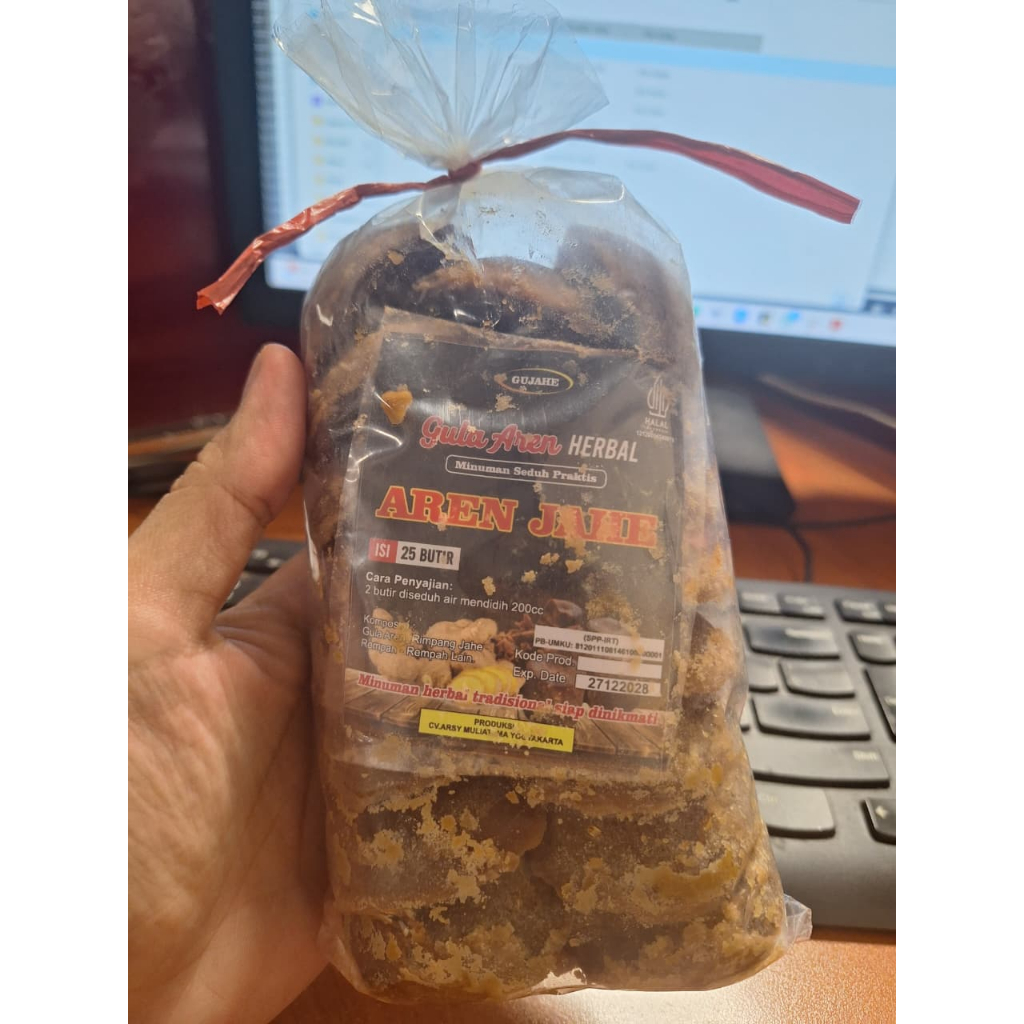 Gujahe Gula Aren Jahe Asli Jogja Isi 25 Butir – Minuman Herbal Tradisional Seduh Praktis Hangat & Ni