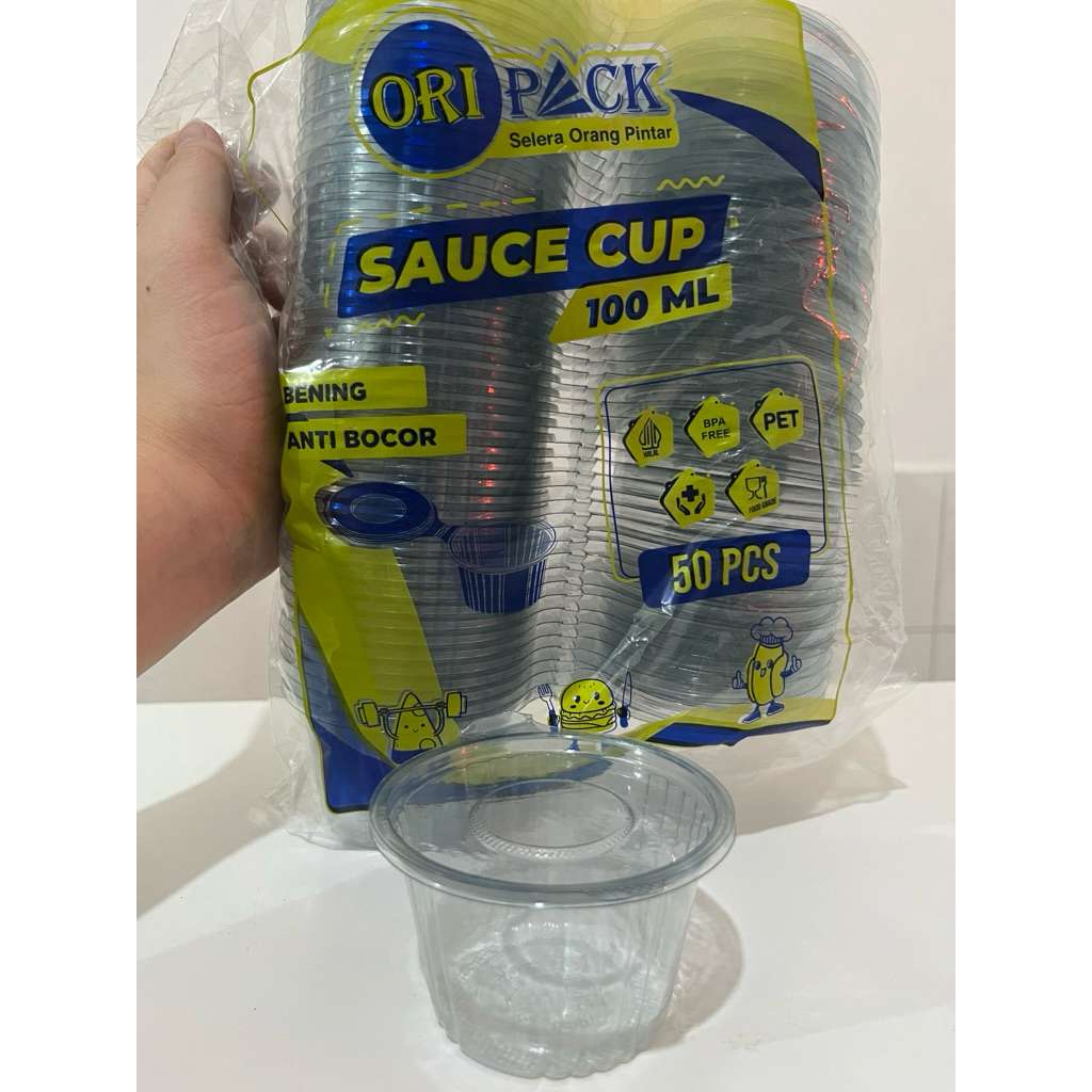 100ml Mika Saus Cup Bening / Saos Mangkok / Saos Sambel / Saos mayo / Saus Cup / Sauce Cup