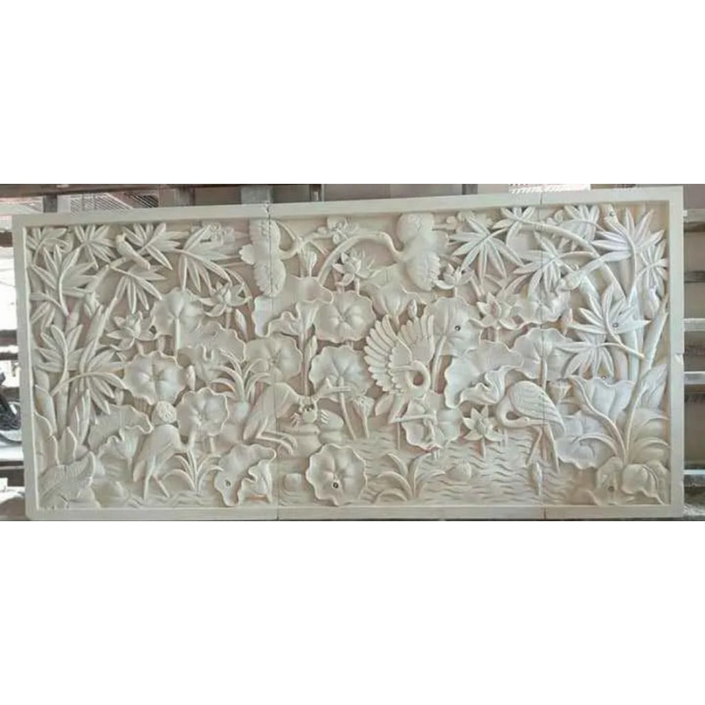 ukiran bunga bunga batu alam batu putih batu tempel batu paras dekorasi terpopuler 2026