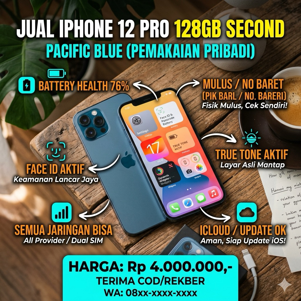 Iphone 12 Pro 128 GB Second Inter