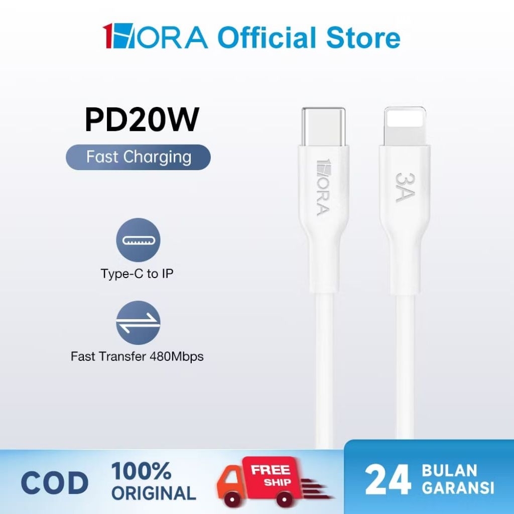 Kabel Charger iPhone Fast Charging 3A - Tahan Lama, Aman, Mudah Dibawa