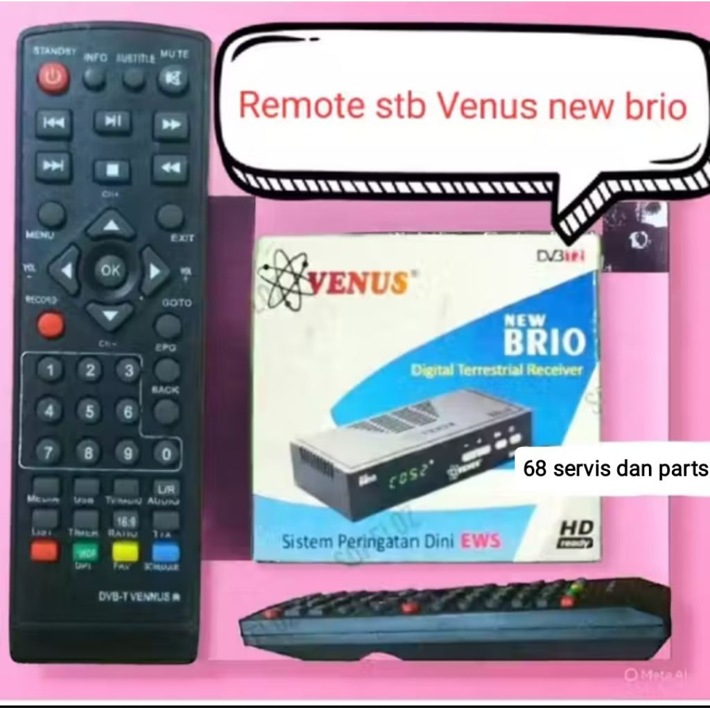 Remote stb venus new Brio ,venus cabe rawit, infico