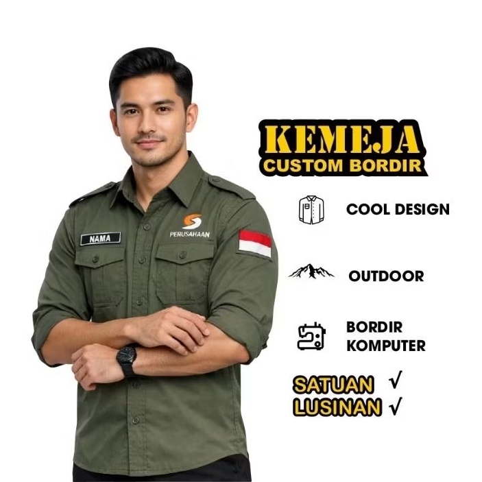 KEMEJA PDH/PDL CUSTOM BORDIR