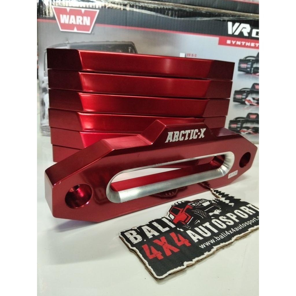 Fairlead Winch ARTIC-X Merah Tebal 10" Inch - Aksesoris Offroad Custom Standar 4x4 Heavy Duty - Guar