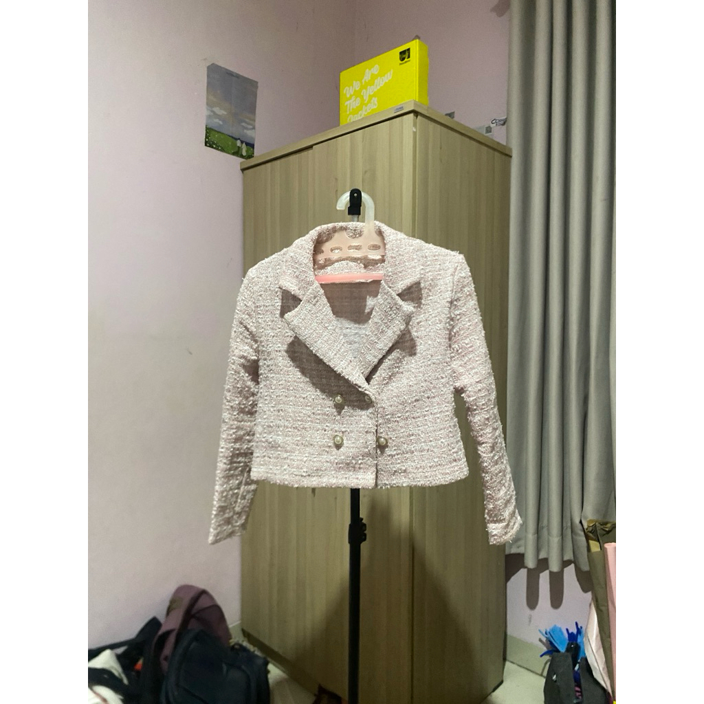 Tweed Blazer Pink