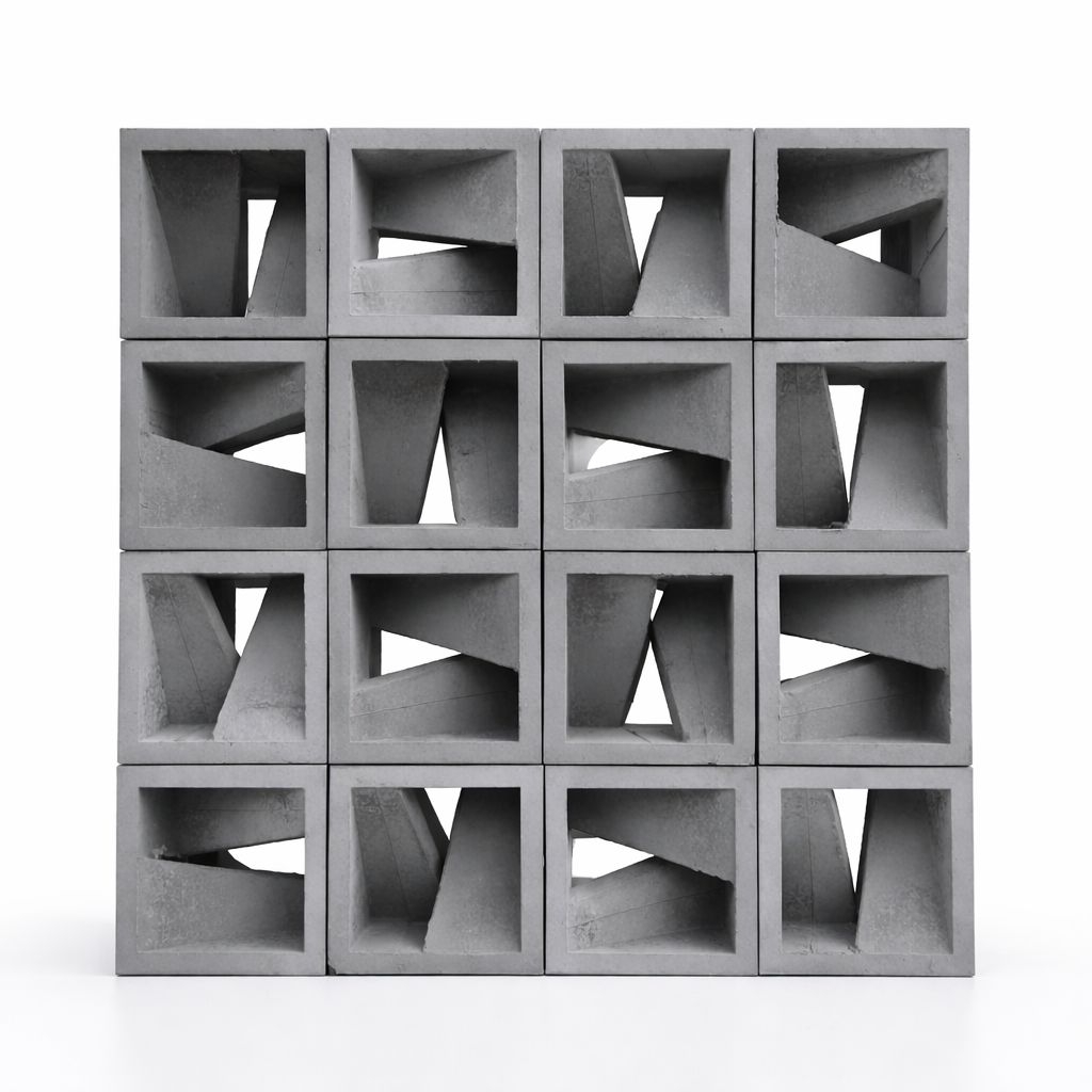 Roster beton minimalis/roster anti tampias 2sisi motif V kualitas super