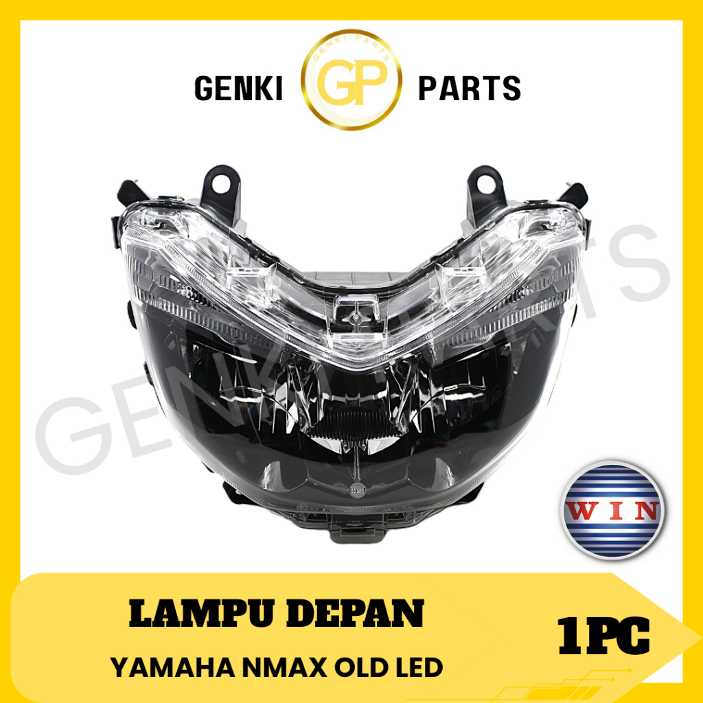GENKI-PARTS/WIN-LAMPU-DEPAN/REFLEKTOR/HEADLAMP/HEADLIGHT/MOTOR/YAMAHA/NMAX-OLD/LAMA-LED/2016-2019/2D