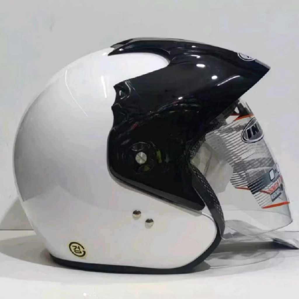Helm Motor Half Face INK CX390 / Batman Warna Putih Original