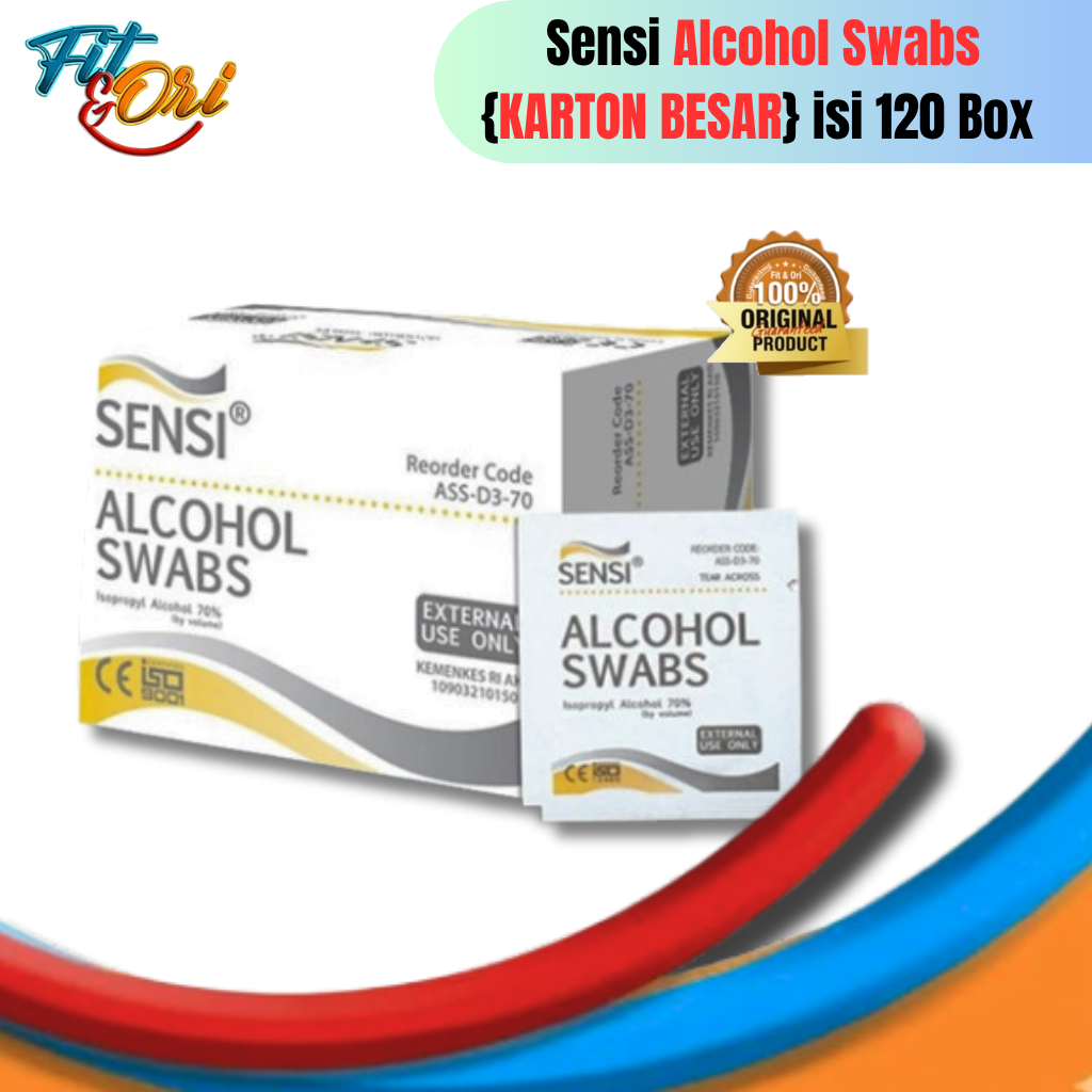 [KARTON ISI 120 BOX] Sensi Alcohol Swabs / Tissue Alkohol / Alcohol Swabs / Alkohol Swab Sensi