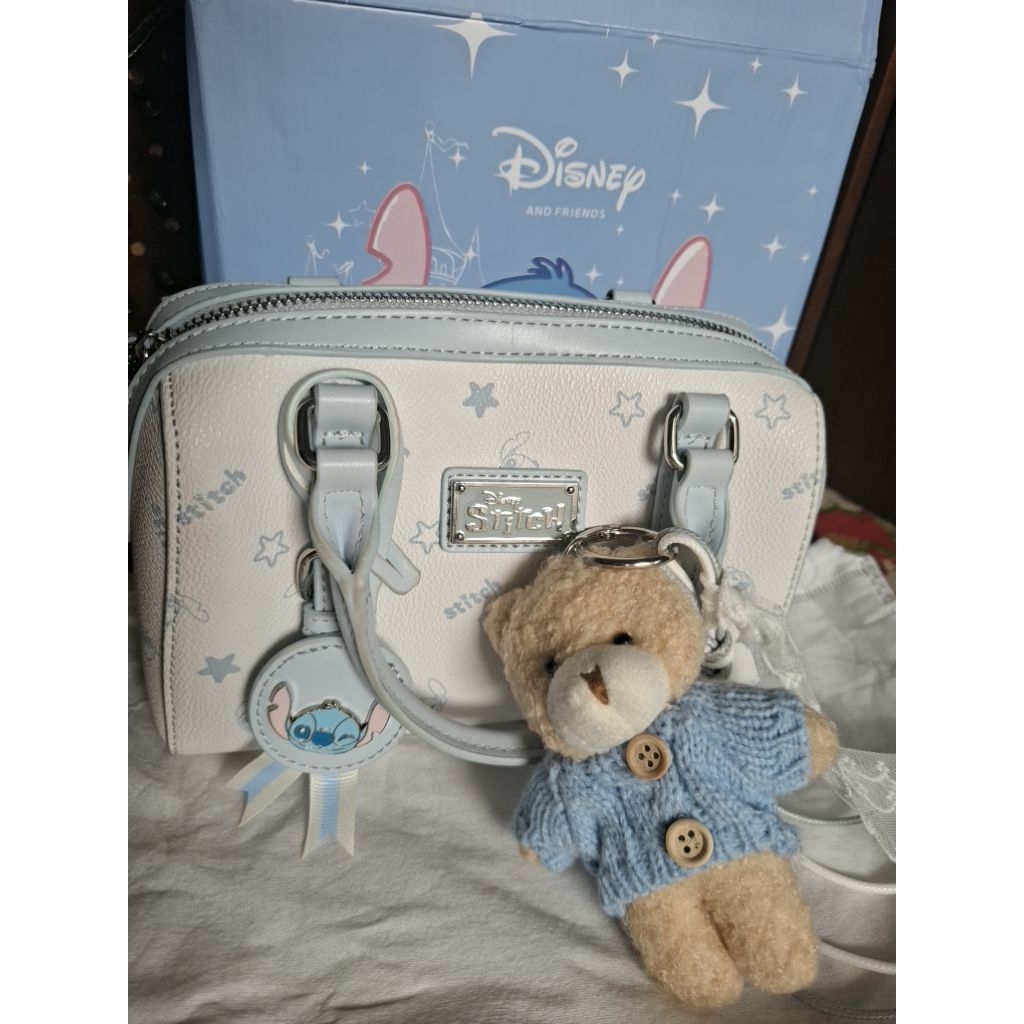 Tas slempang stitch box premium wanita