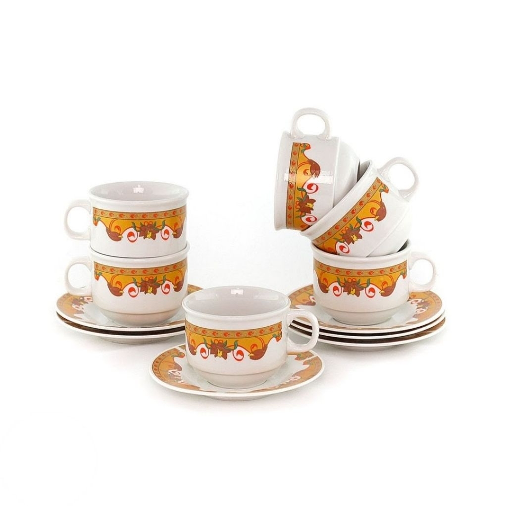 Vicenza cangkir 6 dan 6 tatakan CS91