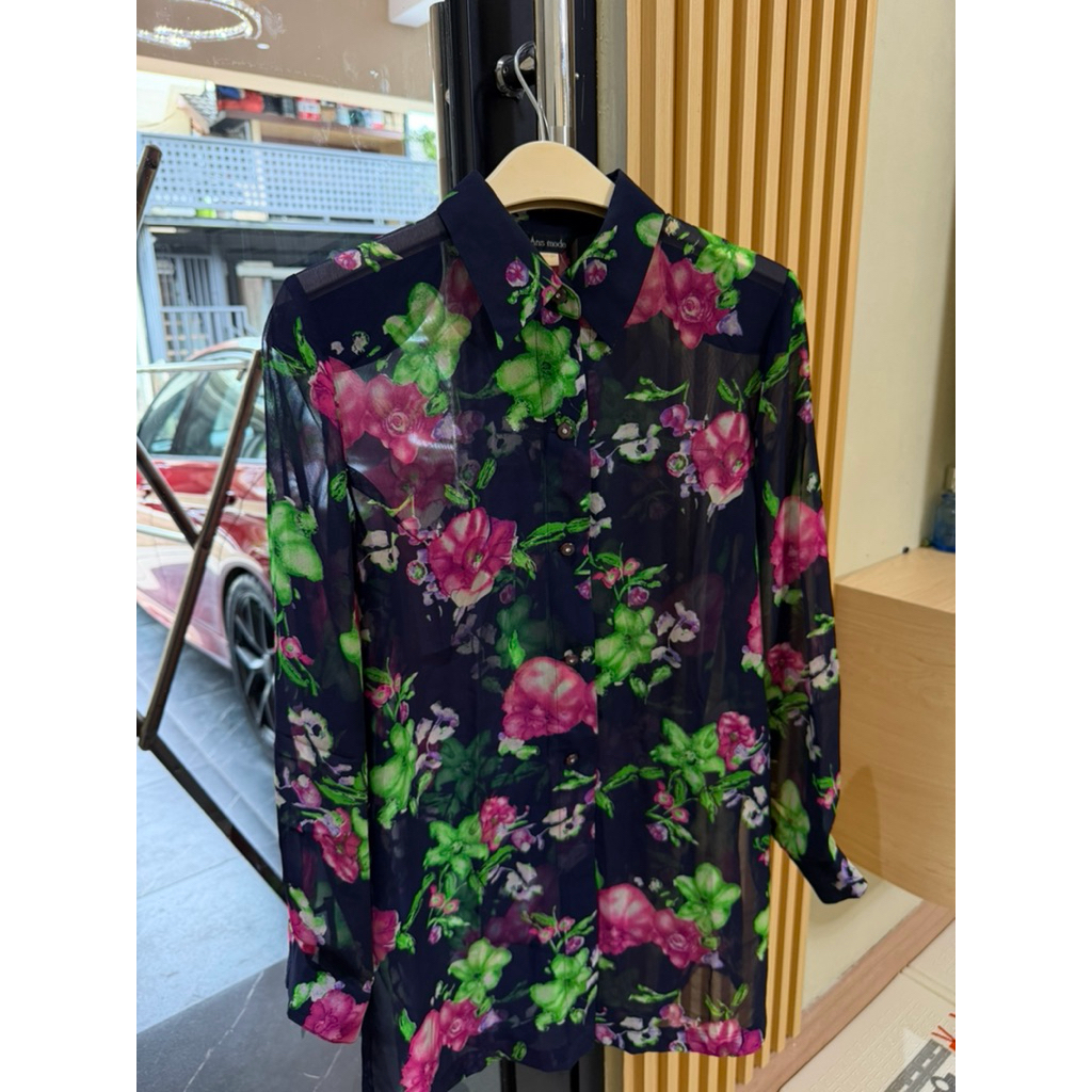 blouse bunga vintage