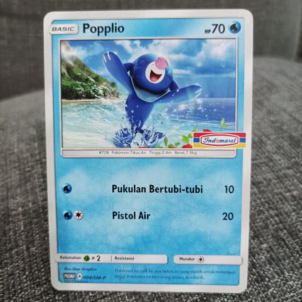 Pokemon indonesia TCG popplio 004/SM-P indomaret promo