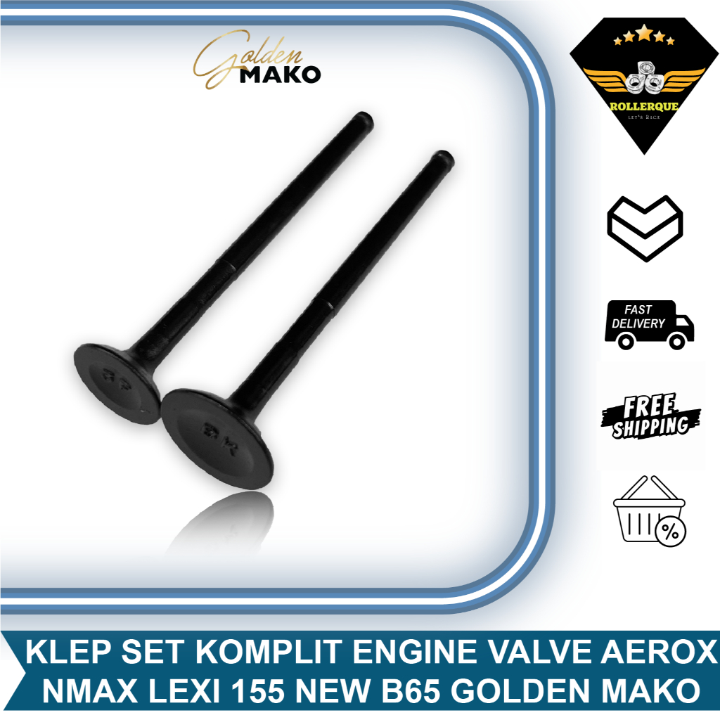 Golden Mako Payung Klep Valve SET Nmax Aerox Lexi 155 New Connected Alpha Turbo B65 B6H