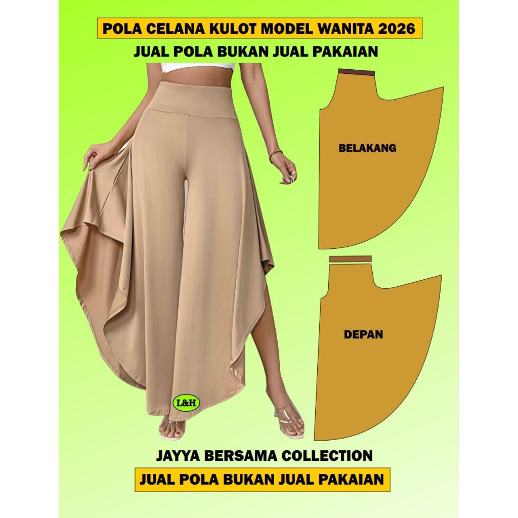 pola celana kulot model JUAL POLA