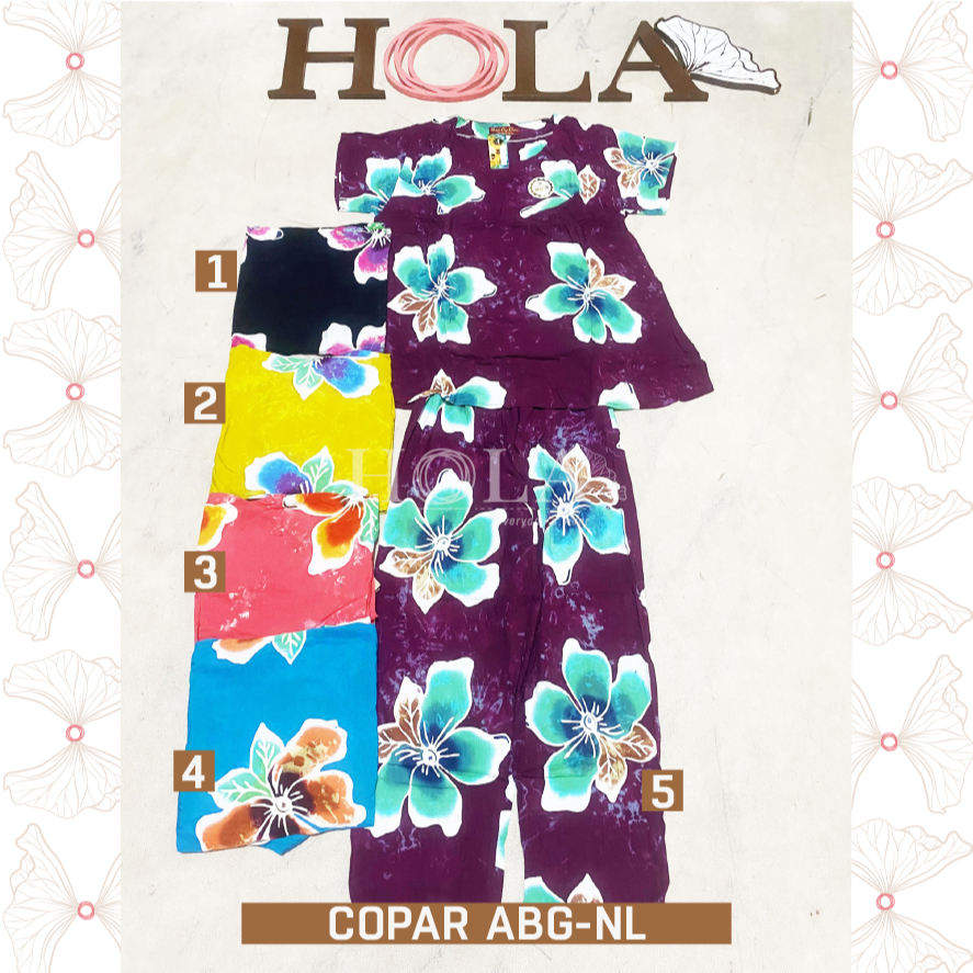 HOLA_FASH | SETELAN BATIK CAP COPAR  ABG SP TANGAN PENDEK, BATIK COPAR TANGAN PENDEK