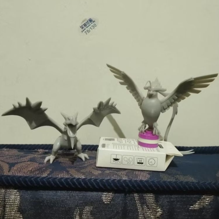 figure pokemon mega pidgeot & aerodactyl mega 3d print mainan koleksi