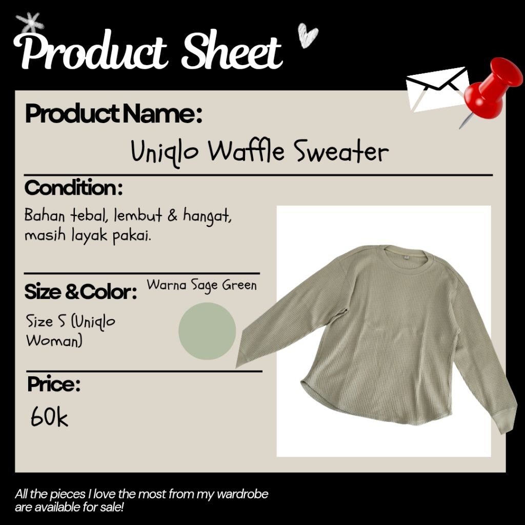 PRELOVED Uniqlo Waffle Sweater