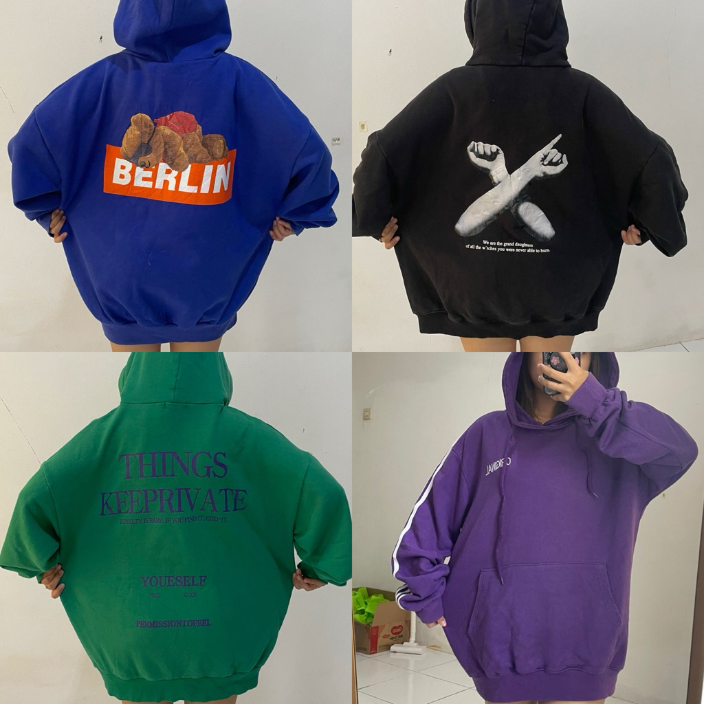 [COD] CREWNECK HOODIE CROP GEMOY OVERSIZE LENGAN BALON by FUKA PROJECT