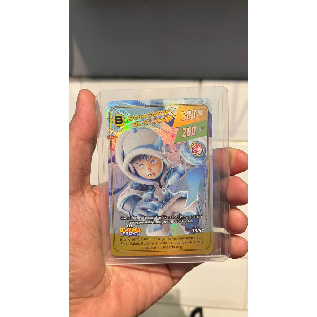 Kartu Boboiboy || Boboiboy Blizzard S || Pek Blazing Frost
