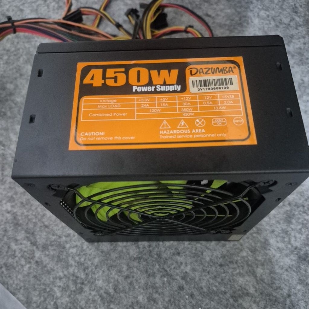 Power Supply 450W Dazumba – Bekas Normal, Sudah Ditest