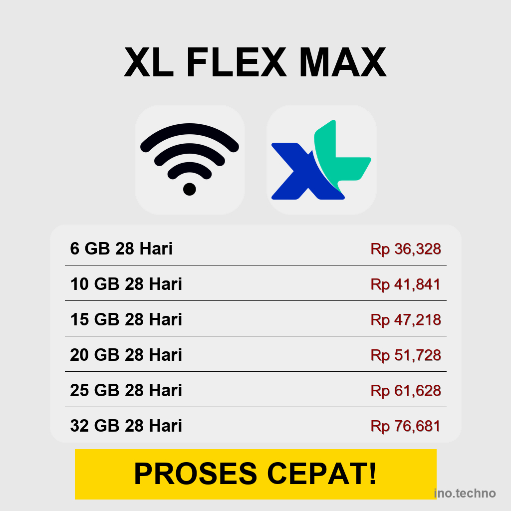 Kuota XL Flex Max Murah 6GB 10GB 15GB 20GB 25GB 32GB 33GB | Paket Internet XL 14 Hari 28 Hari