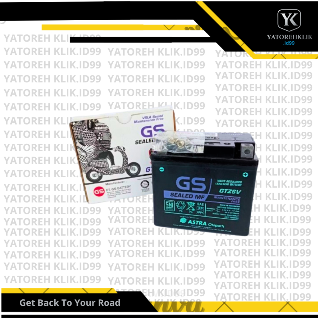 Aki Motor GS GTZ6V Original / Aki GS GTZ6V Original Astra Otoparts / Accu Motor GTZ6V GS Original / 