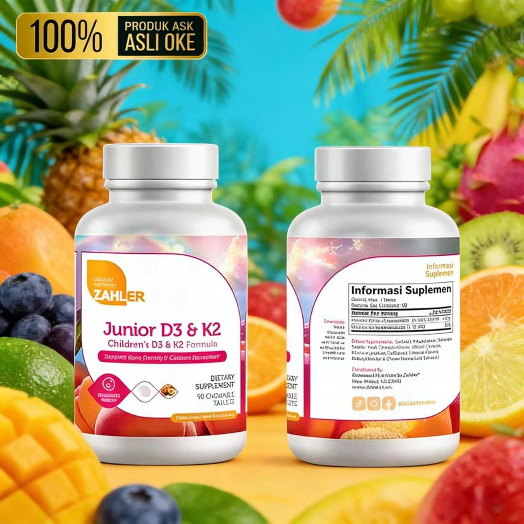 Junior D3 + K2 2000IU 90 Chewable Tablets Vitamin Anak K2 D3