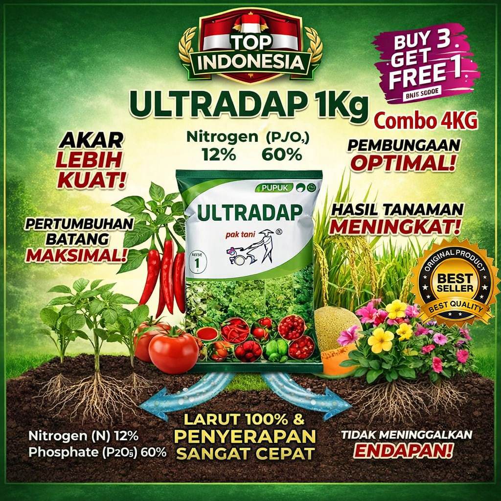 Pupuk Perangsang Akar Tanaman – Akar Kuat, Tumbuh Cepat, Batang Kokoh, Cocok Untuk Sayur & Buah (ULT