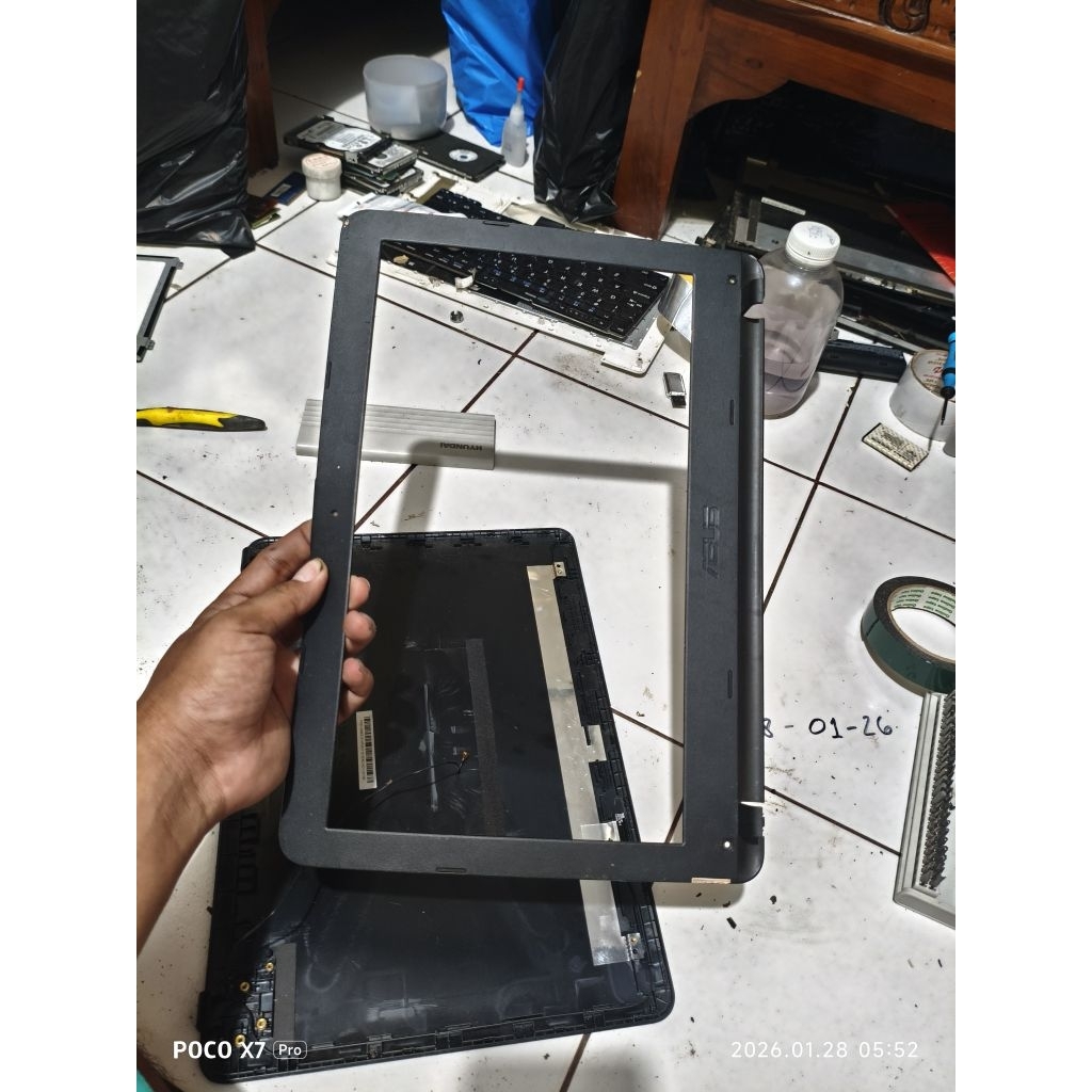 frame lcd depan laptop asus x441 x441s x441b x441u ori