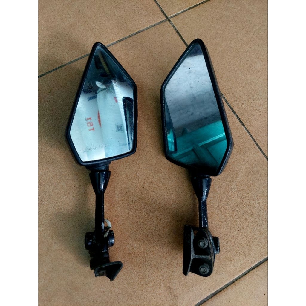 spion ori original copotan ninja 250 karbu set breket tinggal pasang