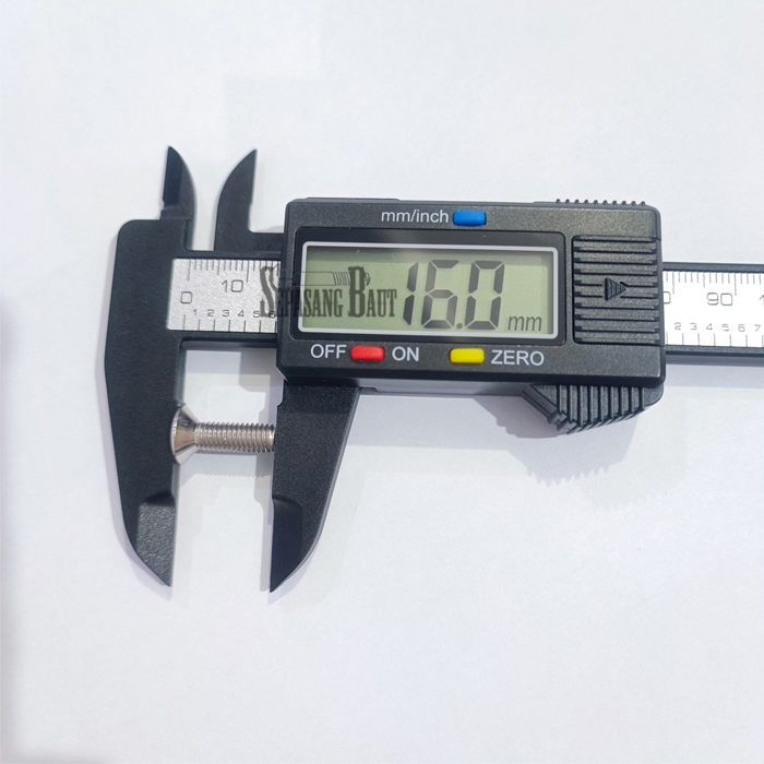 M5 x 15 Baut Countersunk L Verseng Stainless 304 M5x15