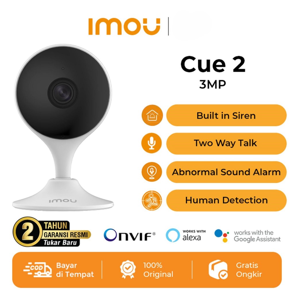 IP Camera / IP Cam Imou Cue 2 Smart Home Wireless IP Camera Onvif 3MP