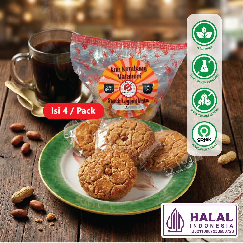 PHING SIANG | CHUI KAO SO MEDAN Kue Kembang Matahari (CHUI KAO SO) 4pcs/pack