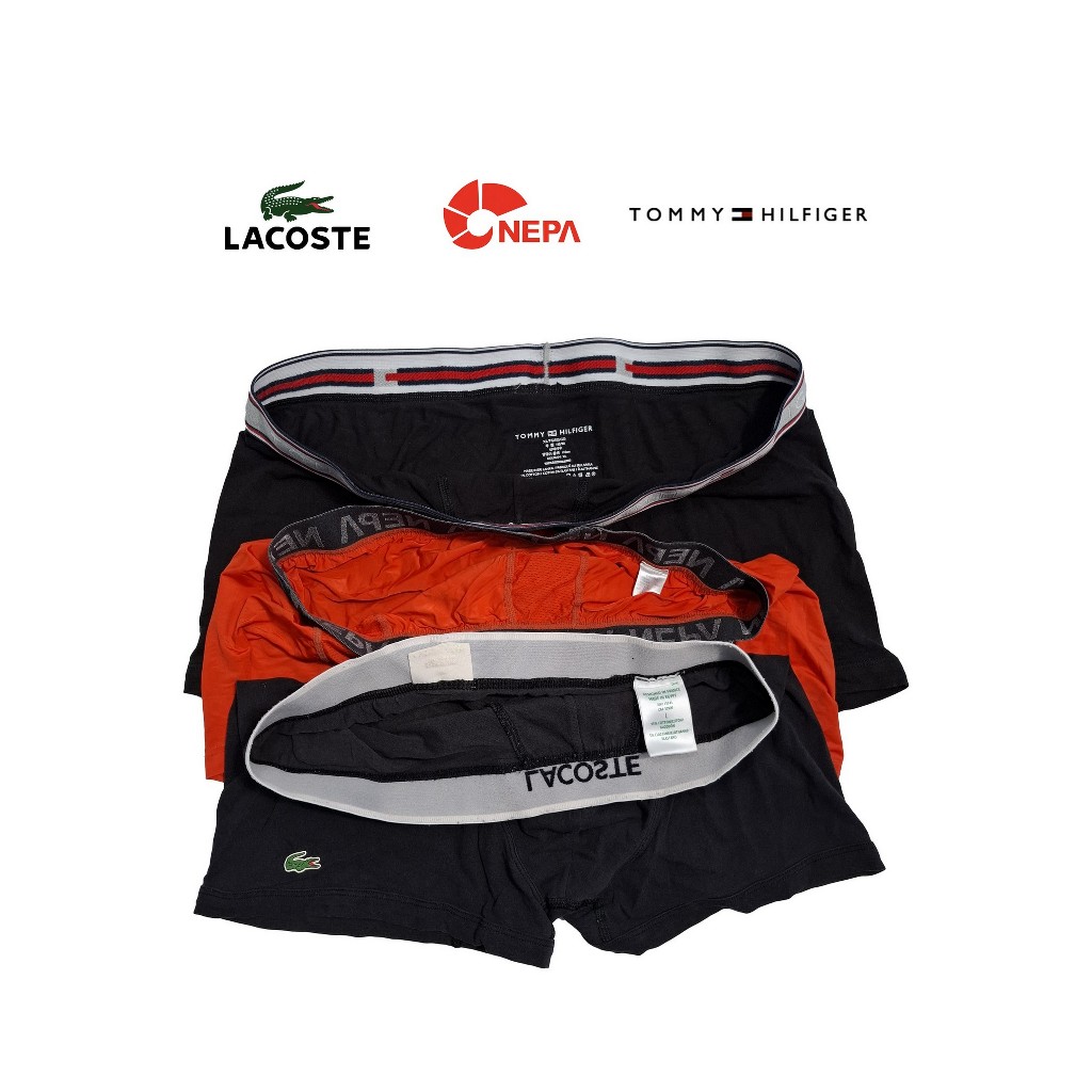 Boxer Pria Lacoste, Nepa dan Tommy Hilfiger Original