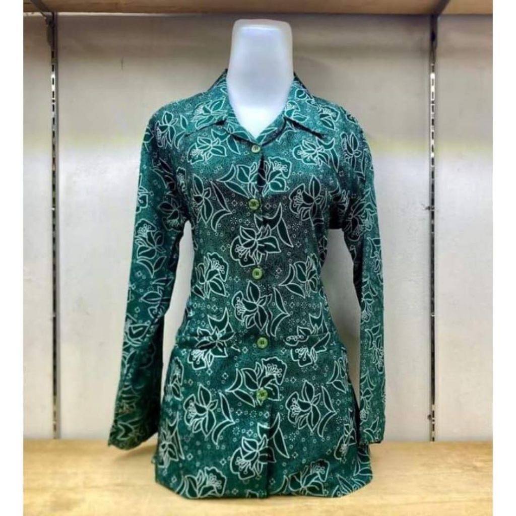 SRAGAM PKK NASIONAL TERBARU BAJU PKK WARNA HIJAU PUTIK 5 LAPIS FURING