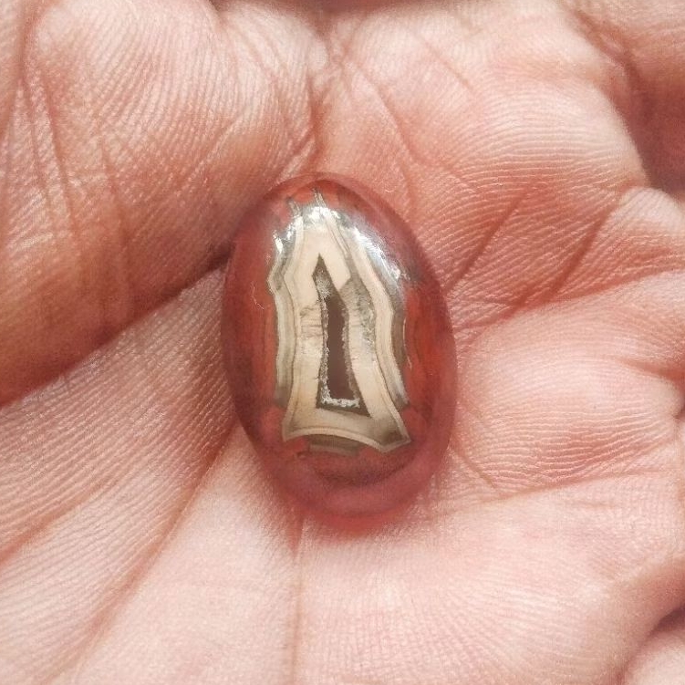 batu akik combong kantong semar langka