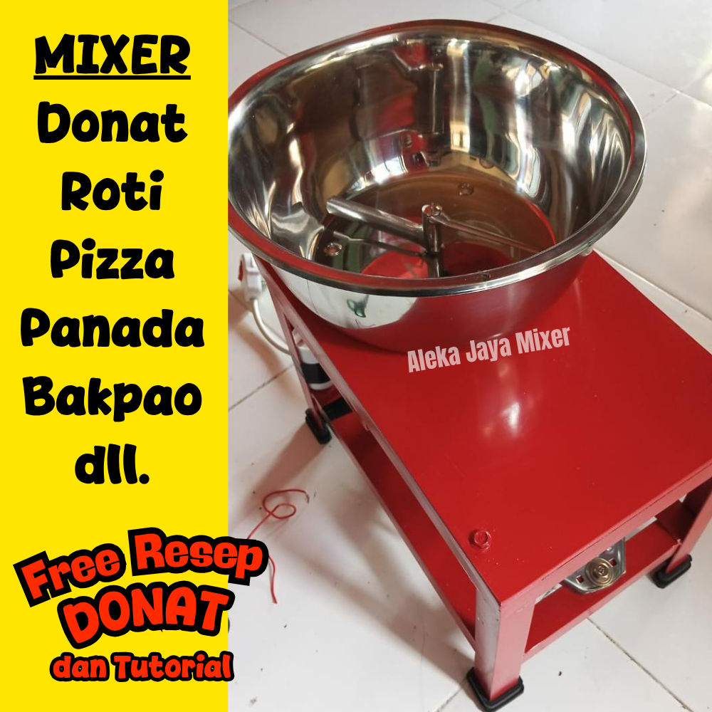 Mixer Rakitan Untuk Adonan Kalis elastis Donat Roti Sejenisnya Pengaduk Adonan Berat dan Kental