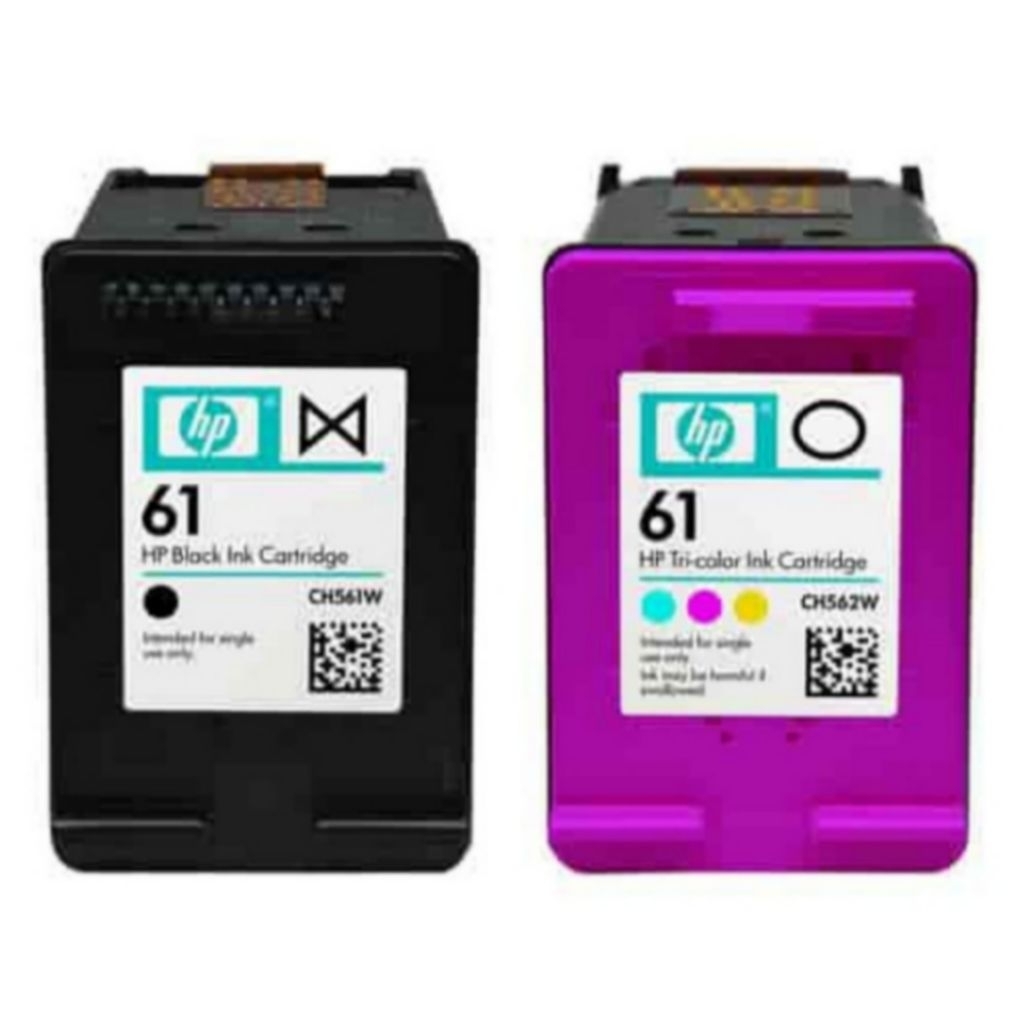 PAKETAN CARTRIDGE HP 61 BLACK & COLOR KOSONGAN BEKAS DARI ORIGINAL COCOK UNTUK : HP Deskjet 1000 Pri
