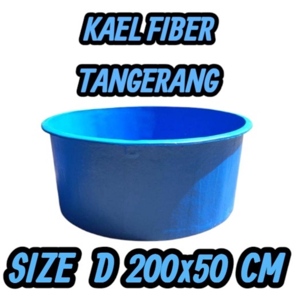 Bak fiber Bulat / kolam fiber Bulat / kolam portable TEBAL Uk Diameter 200x50 Cm