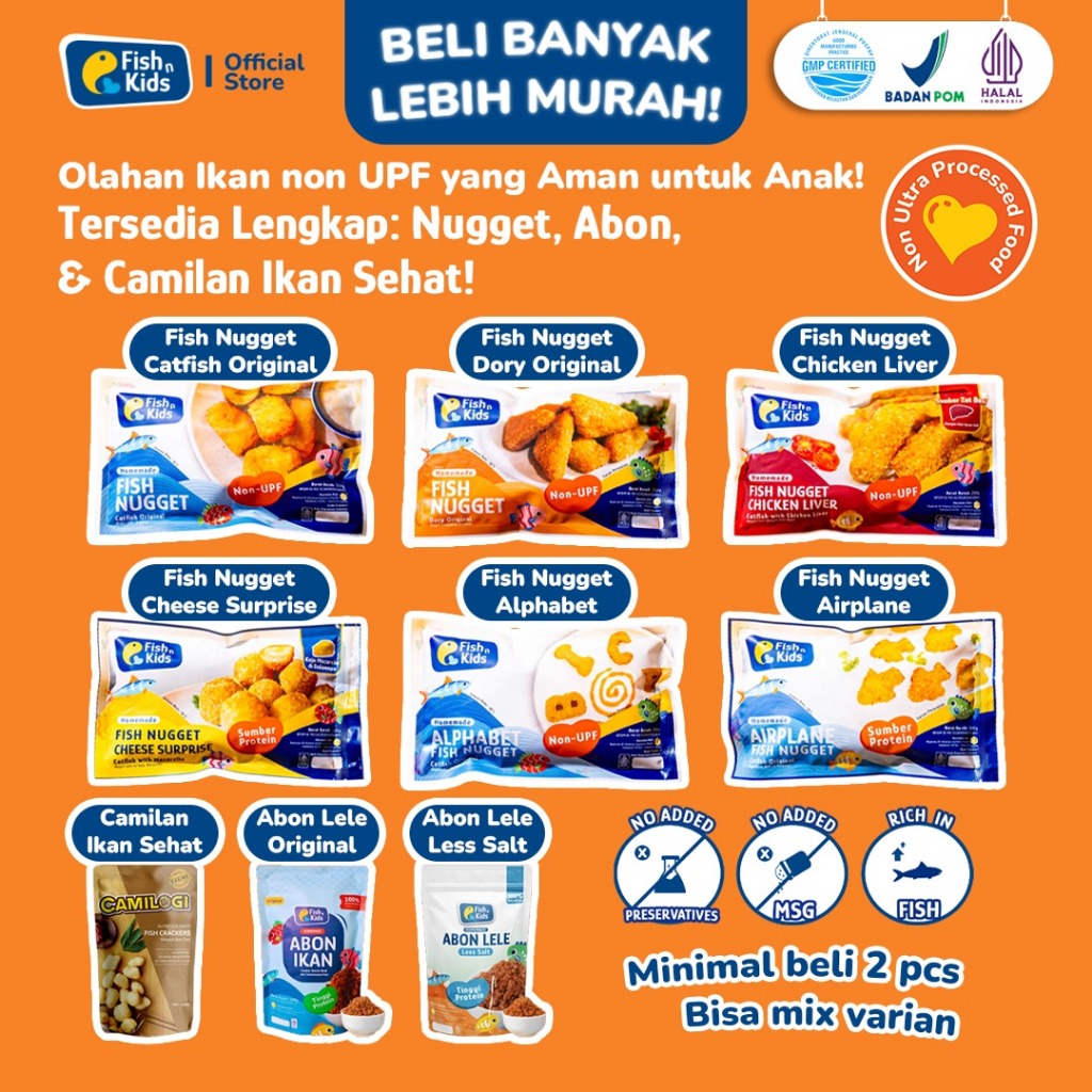 Fish n Kids – Nugget Ikan Original, Abon Ikan, Fish Cracker | BPOM, Non MSG