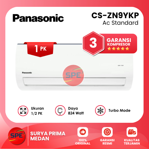 AC 1 PK PANASONIC CS-ZN9YKP ( GARANSI RESMI MEDAN )