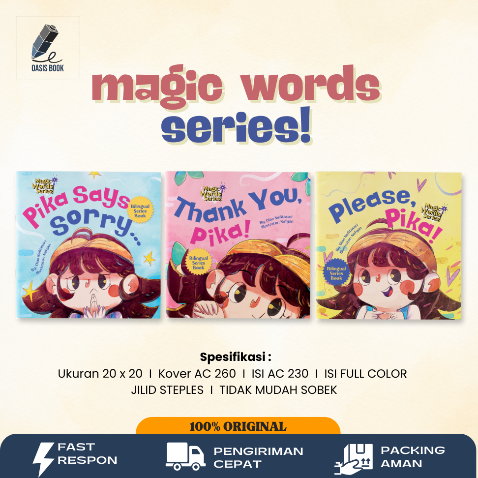 Paket Lengkap Magic Words Series - Thankyou, Please, Sorry - Buku Bacaan Anak
