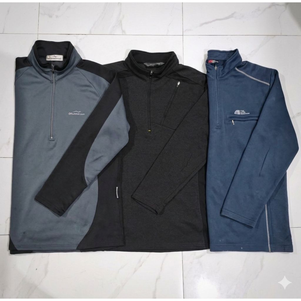 Paket 3pcs borong. jaket outdoor brand original second. cek keterangan video aja